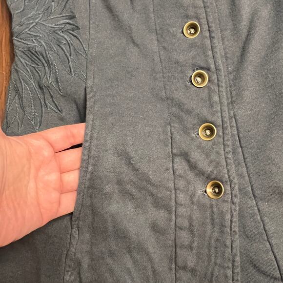 Soft Surroundings Blazer Jacket Women's Size S Tallulah Jersey Embroidered - Picture 3 of 9